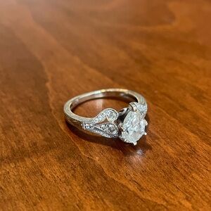 Elegant Silver Diamond Ring